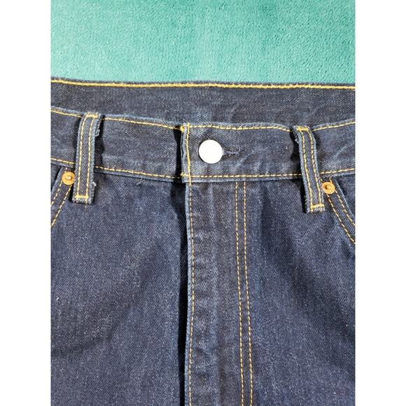 Levis 505 Jeans Size 38x21 Mens Blue Pants Red Tab Denim Relaxed Straight Hemmed - Picture 6 of 14